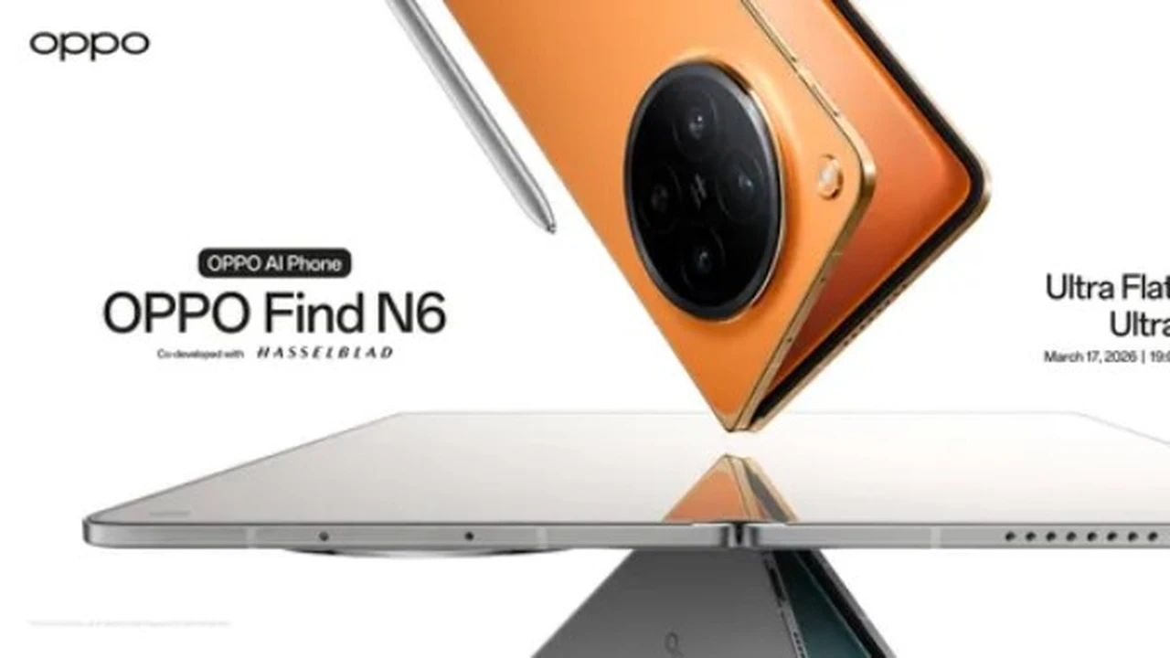 هاتف Oppo Find N6 القابل للطي يصل إلى الأسواق العالمية 17 مارس